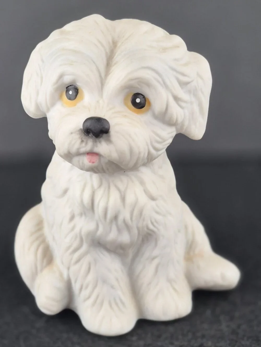 Vintage Set of 3 Homco White Maltese/Westie/Shih Tzu  Puppy Dog Figurines #1411